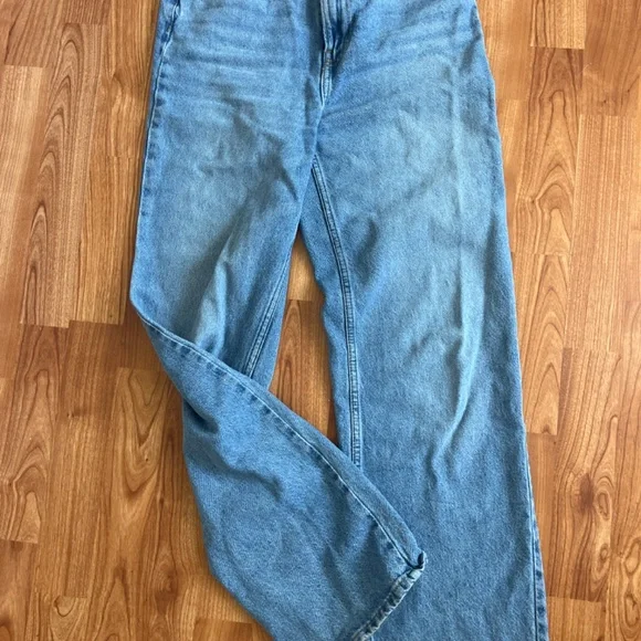 &Denim 90’s style light blue straight leg y2k Women’s Jeans sz 4 light wash - Picture 6 of 6